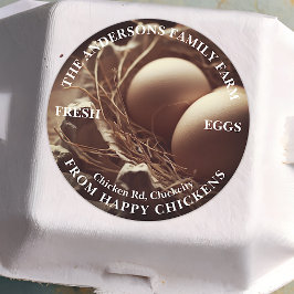 Familie Boerderij Aangepaste Schattigee Eieren Nes Ronde Sticker