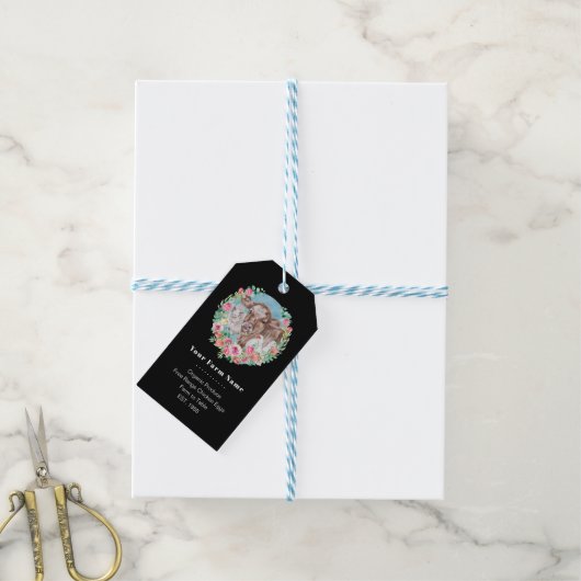 Familie Boerderij Homestead Chicken Koe Market Gar Cadeaulabel (Met Touw)