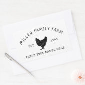 Familie Boerderij Kip Ei Karton Sticker (Envelop)