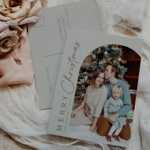Familie boog foto kerst briefkaart
