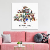 Familie Boom foto Collage Canvas Afdruk (Insitu (Woonkamer))
