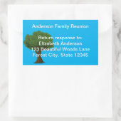 Familie Boom van de Familie van de Boom van de Fam Rechthoekige Sticker (Tas)