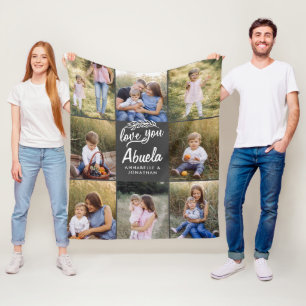 familie cadeau 8 foto kleinkind eenvoudig fleece deken