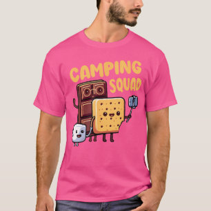 Familie Camping Squad Grappige Chocolade Marshmall T-shirt