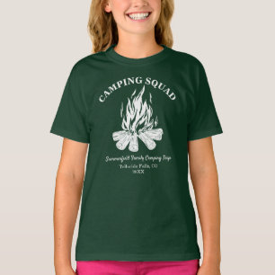 Familie Camping Squad Zomer Herfst Vakantie T-shirt