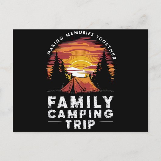 Familie Camping Trip 2024 Matching Group Briefkaart (Voorkant)