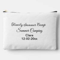 Familie camping vakantie aangepaste naam toevoegen