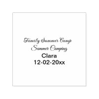 Familie camping vakantie aangepaste naam toevoegen