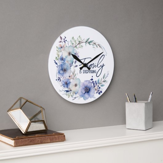 Familie citaat krans grote klok (Kantoor)