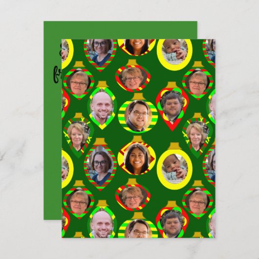 Familie Collage  Feestdagenkaart (Voorkant / Achterkant)