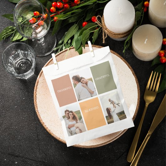 Familie Collage Foto | Dankbaar Gezegend Erkenteli Bedankzakje