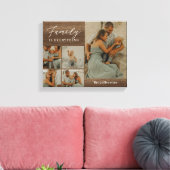Familie Collage Rustieke Moderne Custom Wrapped Ca Canvas Afdruk (Insitu (Woonkamer))