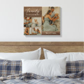 Familie Collage Rustieke Moderne Custom Wrapped Ca Canvas Afdruk (Insitu (Slaapkamer))
