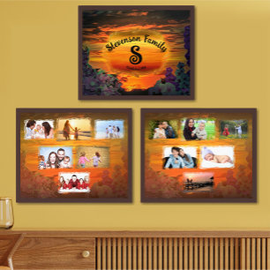 Familie Collage Sunset Plaza Marina 2584 Muurkunst Sets