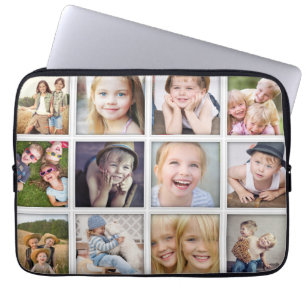 Familie Collage Twelve Photo Lijst Laptop Sleeve