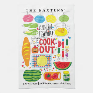  familie Cookout Kitchen Towel Memento Theedoek