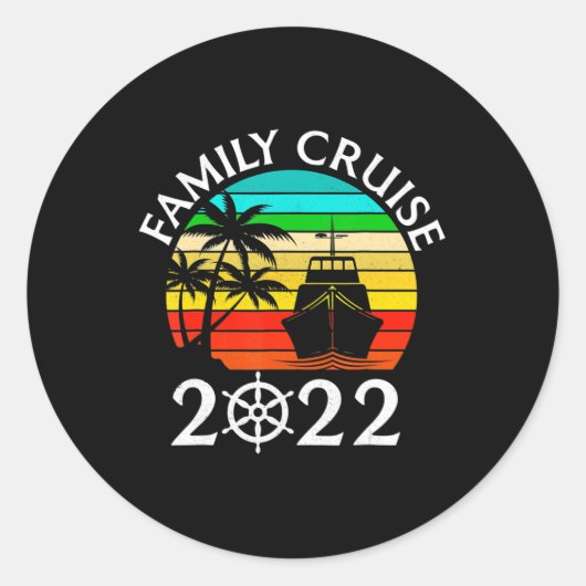 Familie Cruise 2022 Cruise Familie Matching Group Ronde Sticker (Voorkant)