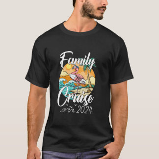 Familie Cruise 2024 Matching Flamingo Cruise Squad T-shirt