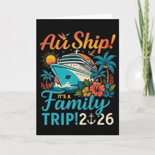 Familie Cruise 2026 Oh Ship Grappige Cruise Tropis Kaart