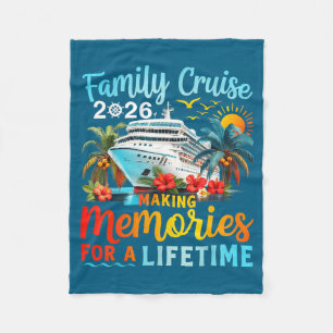Familie Cruise 2026 Vakantie Zomer Kunstwerk Fleece Deken