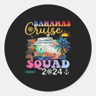 Familie Cruise Bahama's 2024 Zomer Matching Vacati Ronde Sticker