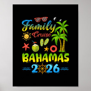 Familie Cruise Byhamas 2026 Tropische Vakantie Cad Poster