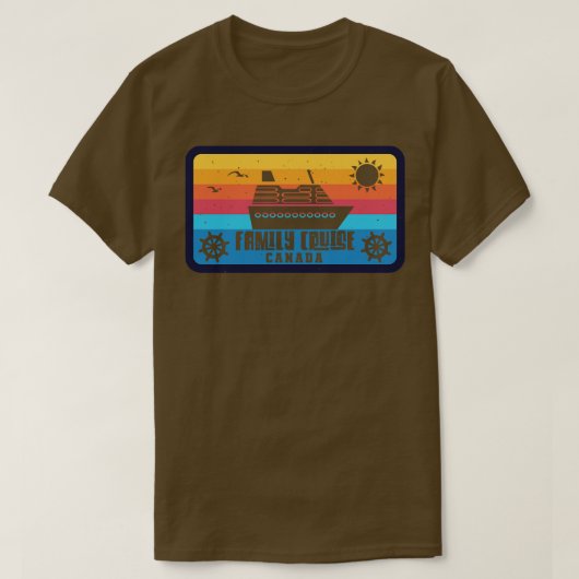 Familie Cruise Canada Retro stijl T-shirt (Design voorkant)