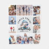 Familie Cruise Herinneringen Keepsake Foto Collage Fleece Deken (Voorkant)