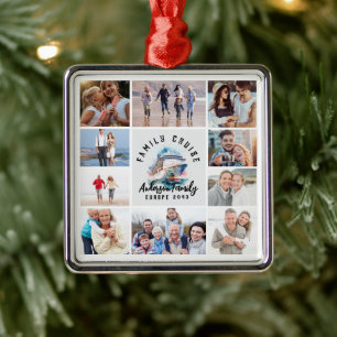 Familie Cruise Herinneringen Keepsake Foto Collage Metalen Ornament