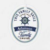  familie cruise Ornament (Achterkant)