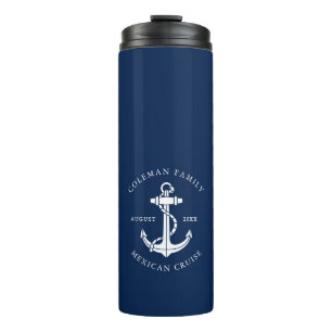 Familie Cruise Schip Nautical Anker Swag Thermosbeker
