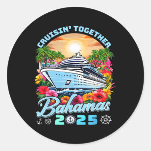 Familie Cruise Vakantie 2025 Cruisin Samen Baham Ronde Sticker