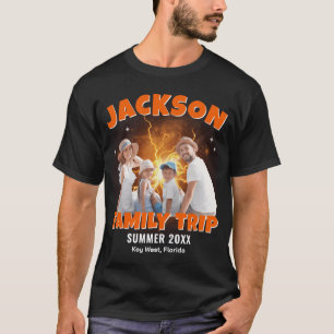 Familie Cruise Vakantie Aangepaste Foto Bootleg Ra T-shirt