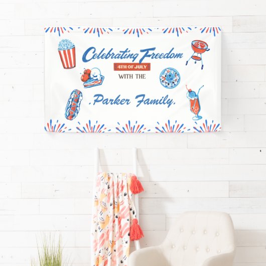 Familie Custom 4th van juli Party Spandoek (Insitu)