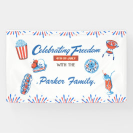 Familie Custom 4th van juli Party Spandoek