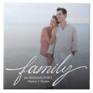 Familie Custom Foto Keramische Tegel Tegeltje