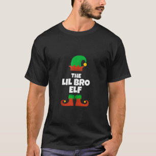 Familie De Lil Bro Elf Kerst Matching PJ Pajam T-shirt