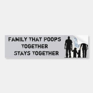 Familie die samen poept bumpersticker