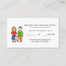 Familie Dokter Afspraak Herinnering Kaart Kleurrij