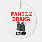 Familie Drama-kerstversiering Keramisch Ornament (Links)