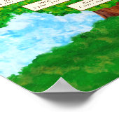 Familie drie Kinderen Poster (Hoek)