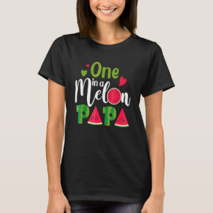Familie één in een Melon Papa Birthday party match T-shirt