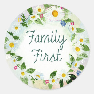 Familie Eerste Cirkel van Dagen Ronde Sticker