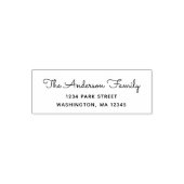 Familie Elegant Eenvoudig Script Retouradres Zelf Zelfinktende Stempel (Design)
