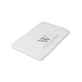 Familie Elegant Monogram Witte Kool Badmat (Gekanteld)