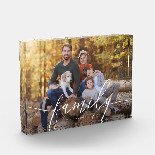 Familie Elegant Script Keepomwille Fotoblokken (Links)