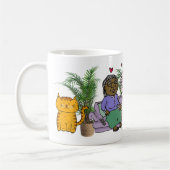 Familie en harige vrienden koffiemok (Links)