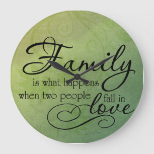 Familie en liefde grote klok