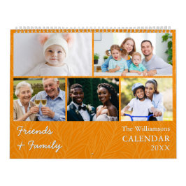 Familie en vrienden Multi Photo Oranje Kalender