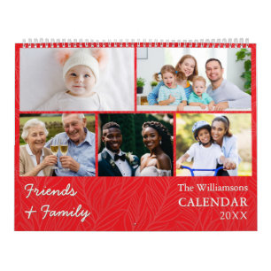 Familie en Vrienden Rode Fotoalbum Agenda Kalender